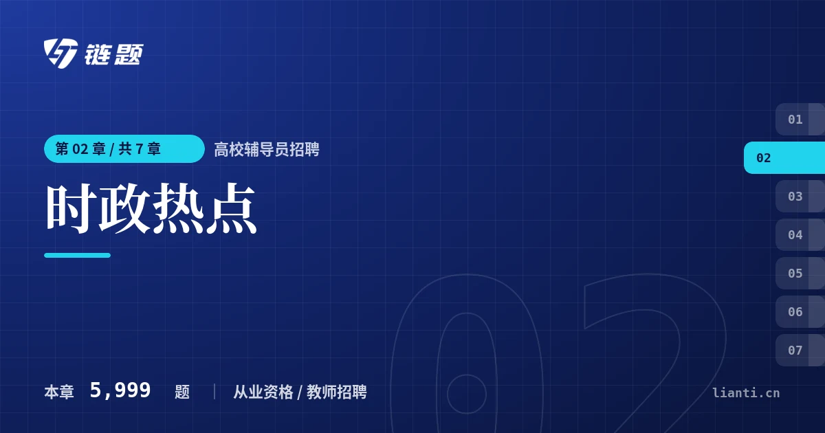 高校辅导员招聘 时政热点章节封面