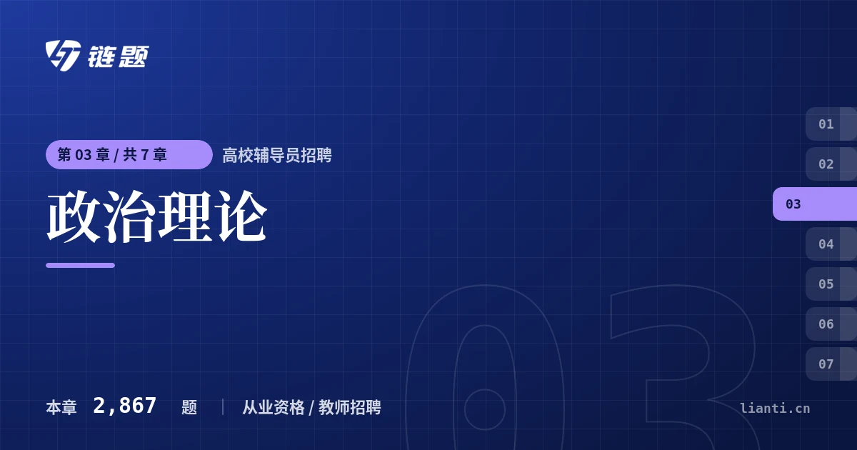 高校辅导员招聘 政治理论章节封面