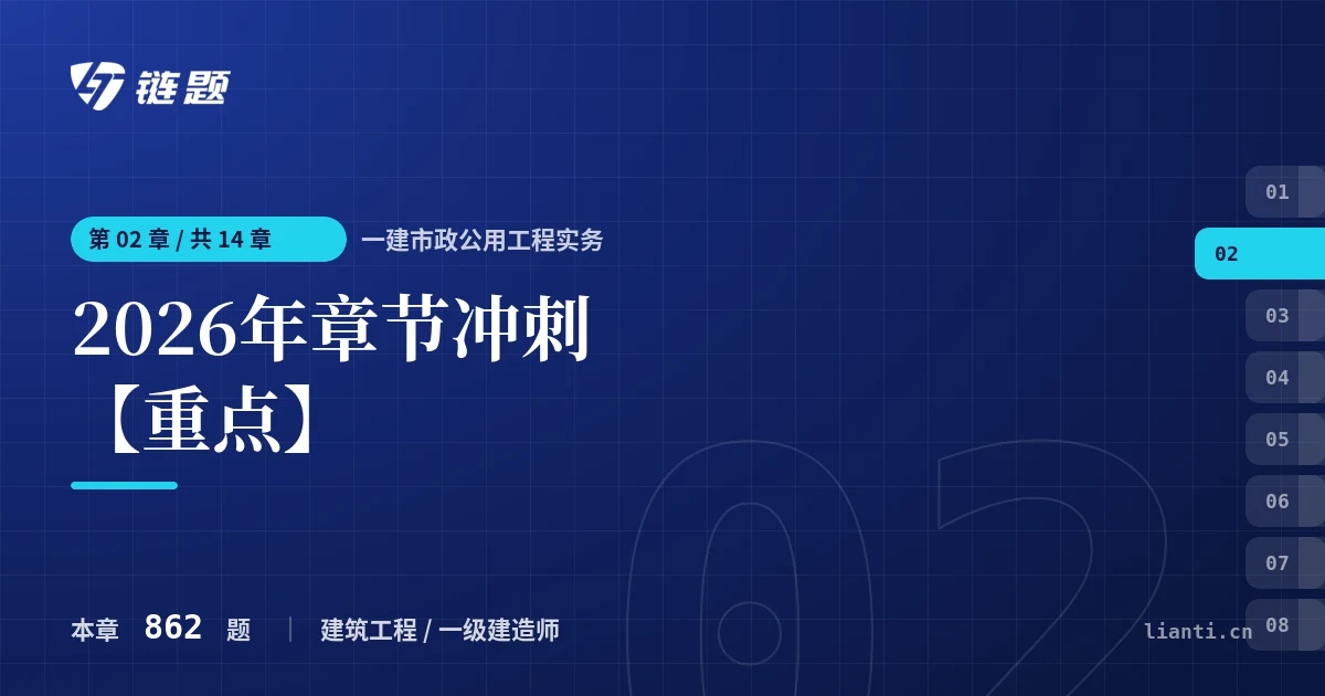 一建市政公用工程实务 2026年章节冲刺【重点】章节封面