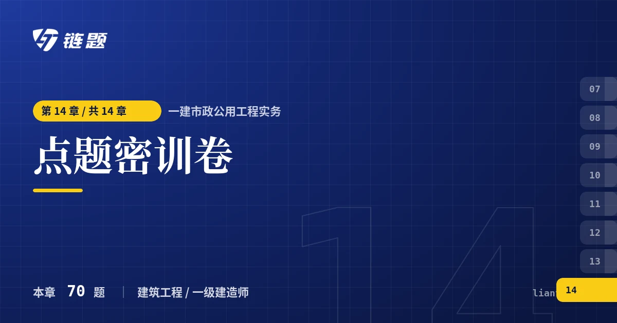 一建市政公用工程实务 点题密训卷章节封面