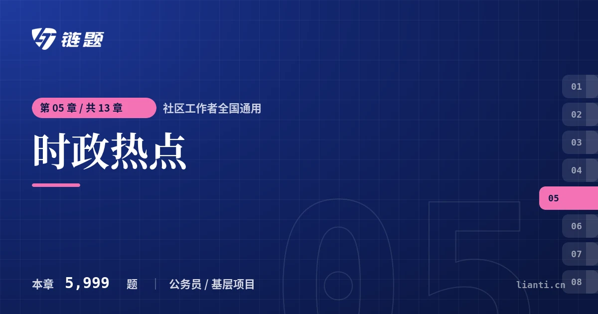 社区工作者全国通用 时政热点章节封面