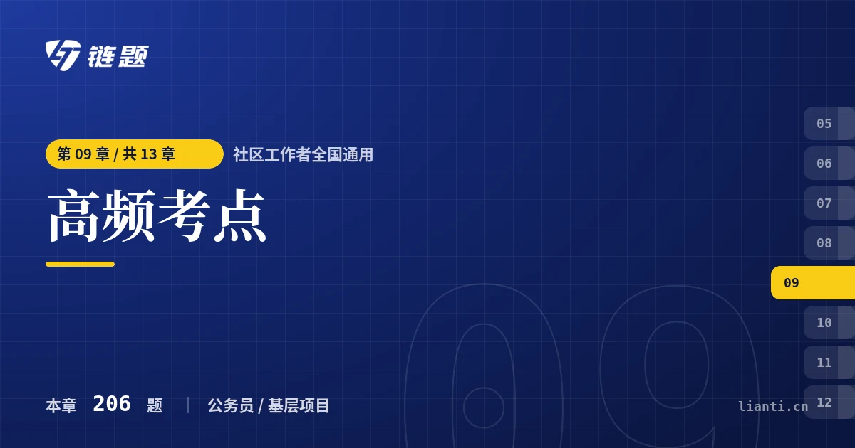 社区工作者全国通用 高频考点章节封面