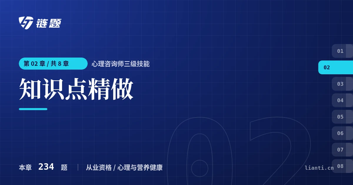 心理咨询师三级技能 知识点精做章节封面