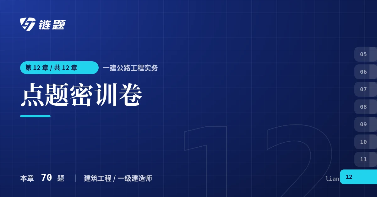 一建公路工程实务 点题密训卷章节封面