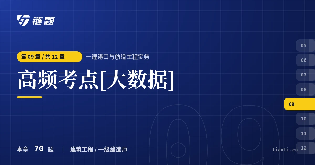 一建港口与航道工程实务 高频考点[大数据]章节封面