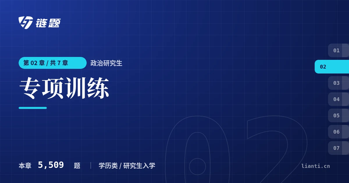 政治研究生 专项训练章节封面