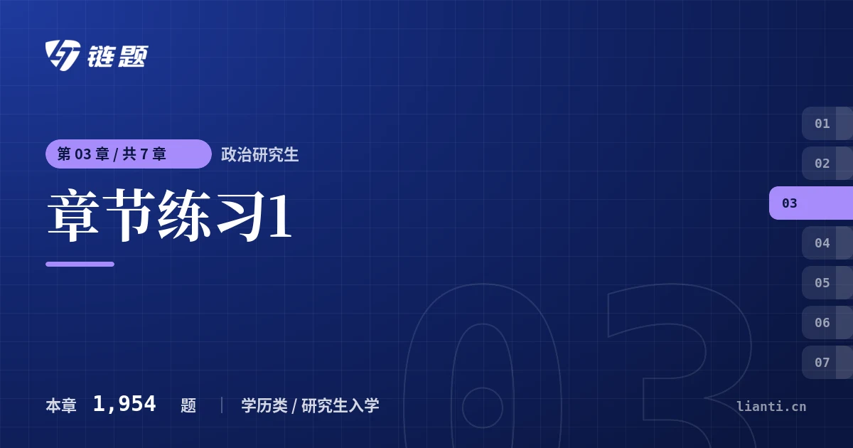 政治研究生 章节练习1章节封面