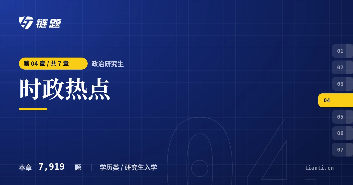 政治研究生 时政热点章节封面