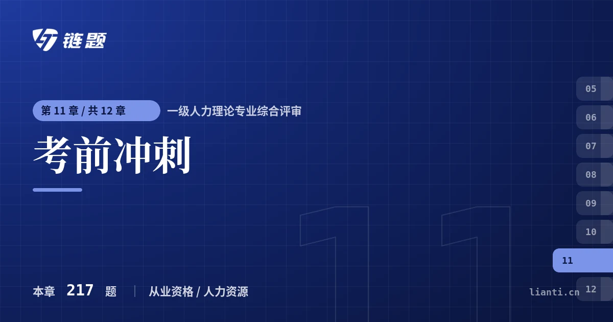 一级人力理论专业综合评审 考前冲刺章节封面