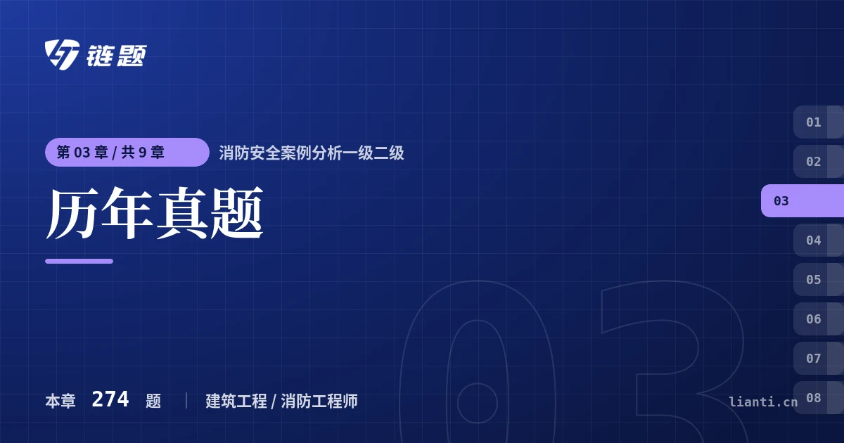 消防安全案例分析一级二级 历年真题章节封面