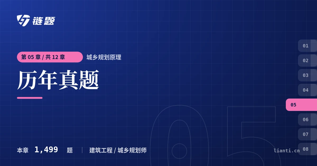 城乡规划原理 历年真题章节封面