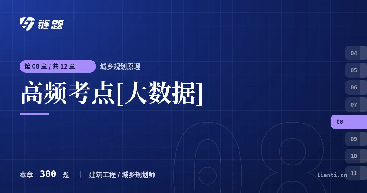 城乡规划原理 高频考点[大数据]章节封面