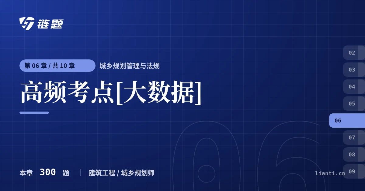 城乡规划管理与法规 高频考点[大数据]章节封面