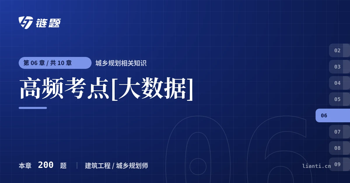 城乡规划相关知识 高频考点[大数据]章节封面