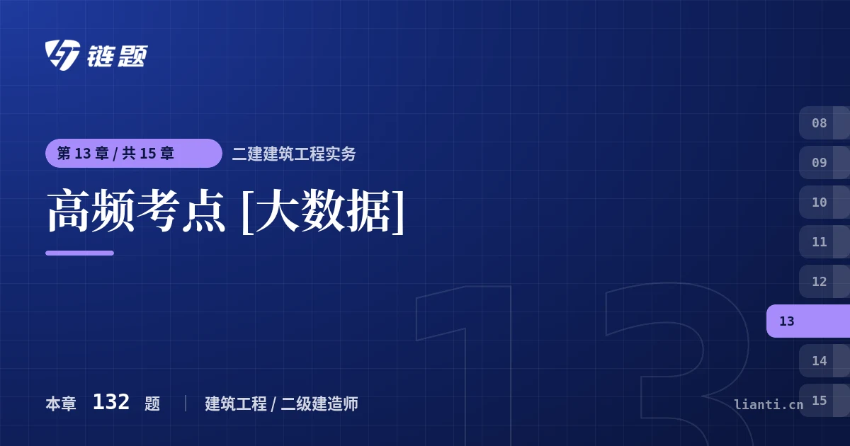 二建建筑工程实务 高频考点 [大数据]章节封面