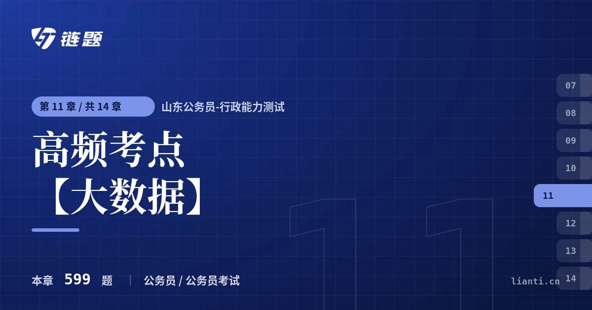 山东公务员-行政能力测试 高频考点【大数据】章节封面