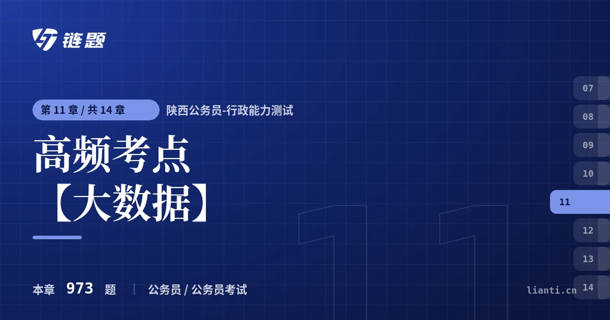 陕西公务员-行政能力测试 高频考点【大数据】章节封面