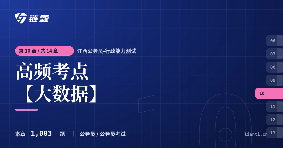江西公务员-行政能力测试 高频考点【大数据】章节封面