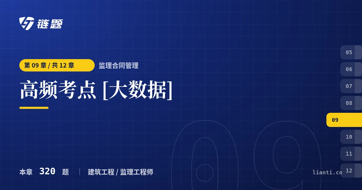 监理合同管理 高频考点 [大数据]章节封面