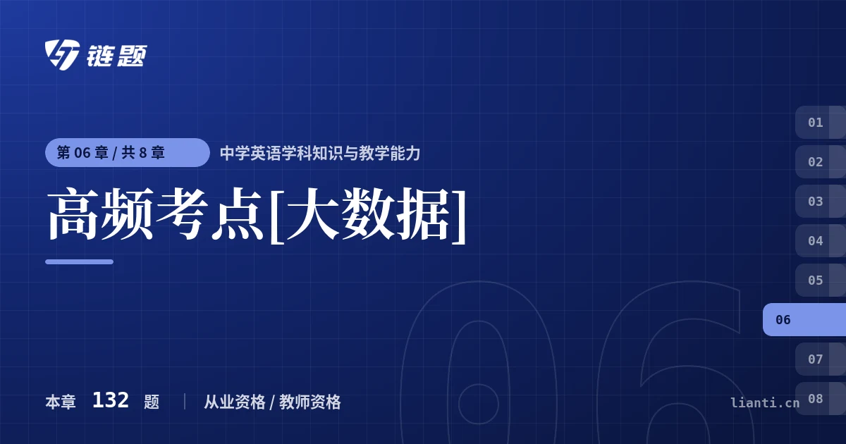 中学英语学科知识与教学能力 高频考点[大数据]章节封面