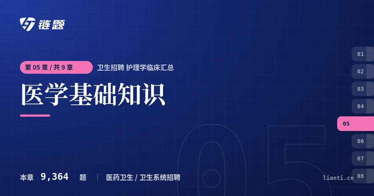 卫生招聘 护理学临床汇总 医学基础知识章节封面