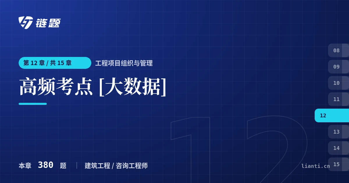 工程项目组织与管理 高频考点 [大数据]章节封面