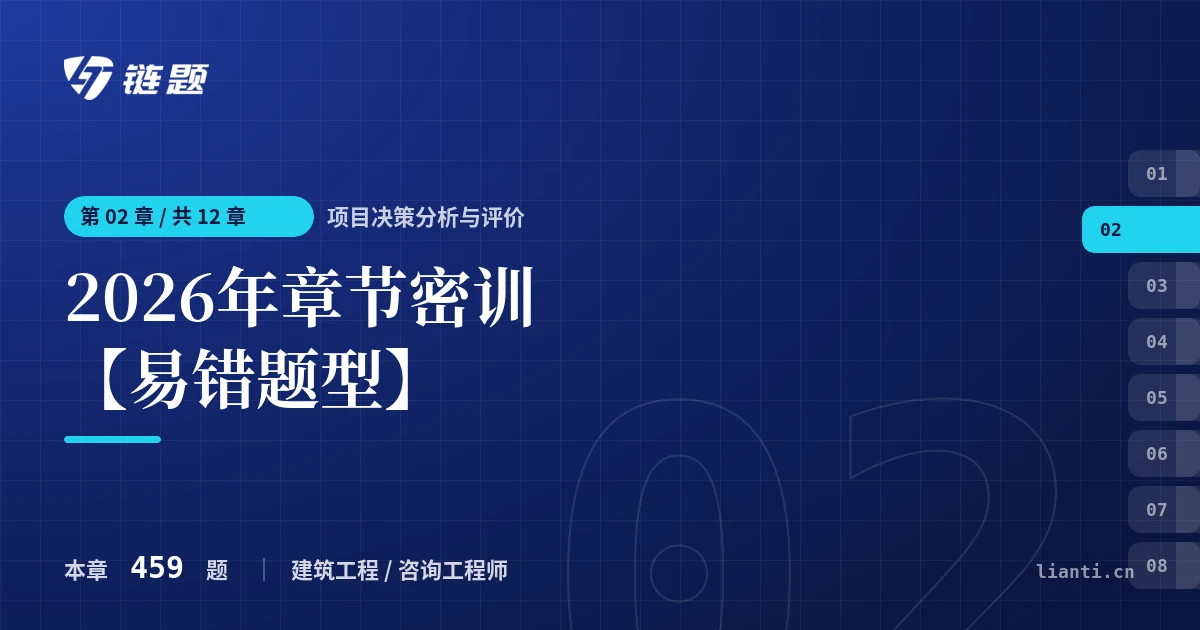 项目决策分析与评价 2026年章节密训【易错题型】章节封面