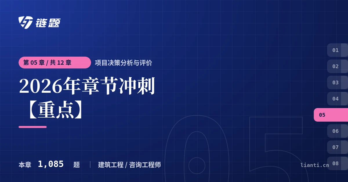 项目决策分析与评价 2026年章节冲刺【重点】章节封面