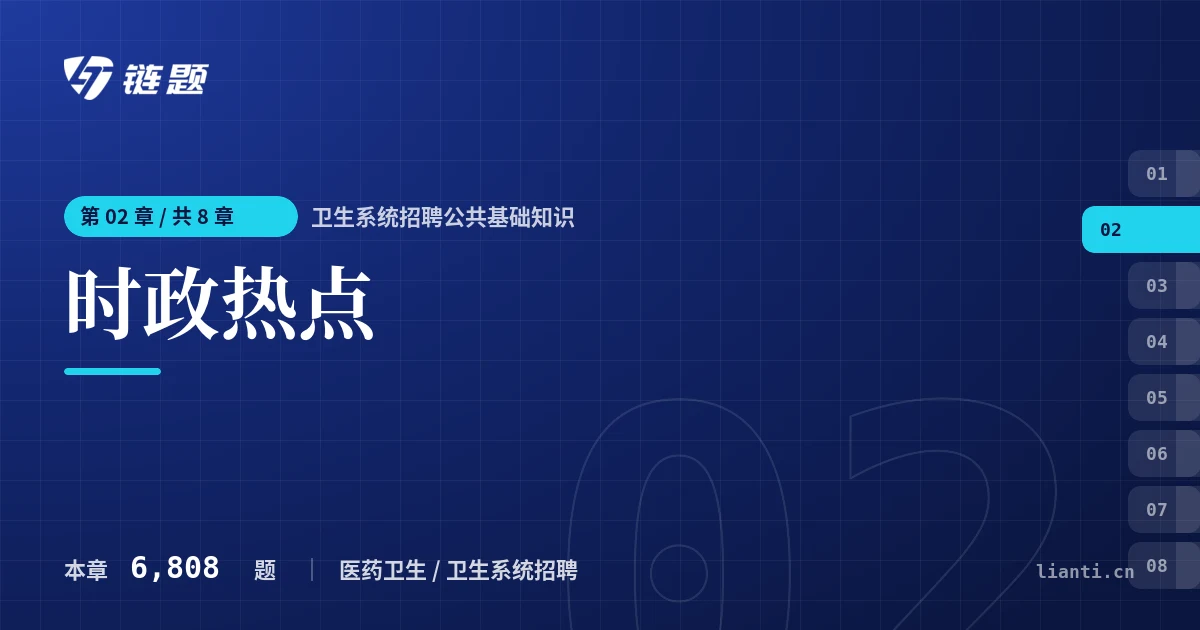 卫生系统招聘公共基础知识 时政热点章节封面