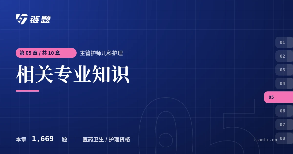 主管护师儿科护理 相关专业知识章节封面