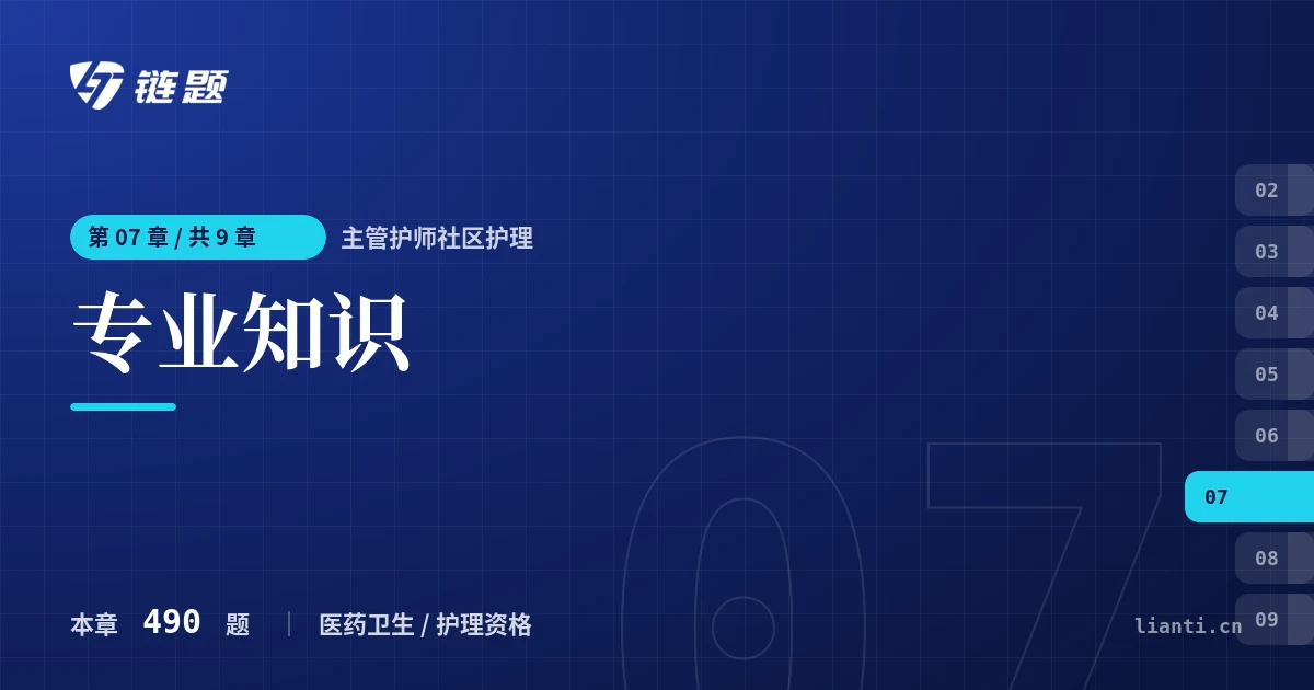 主管护师社区护理 专业知识章节封面