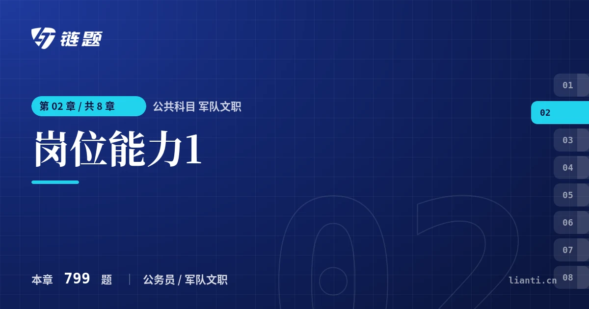 公共科目 军队文职 岗位能力1章节封面