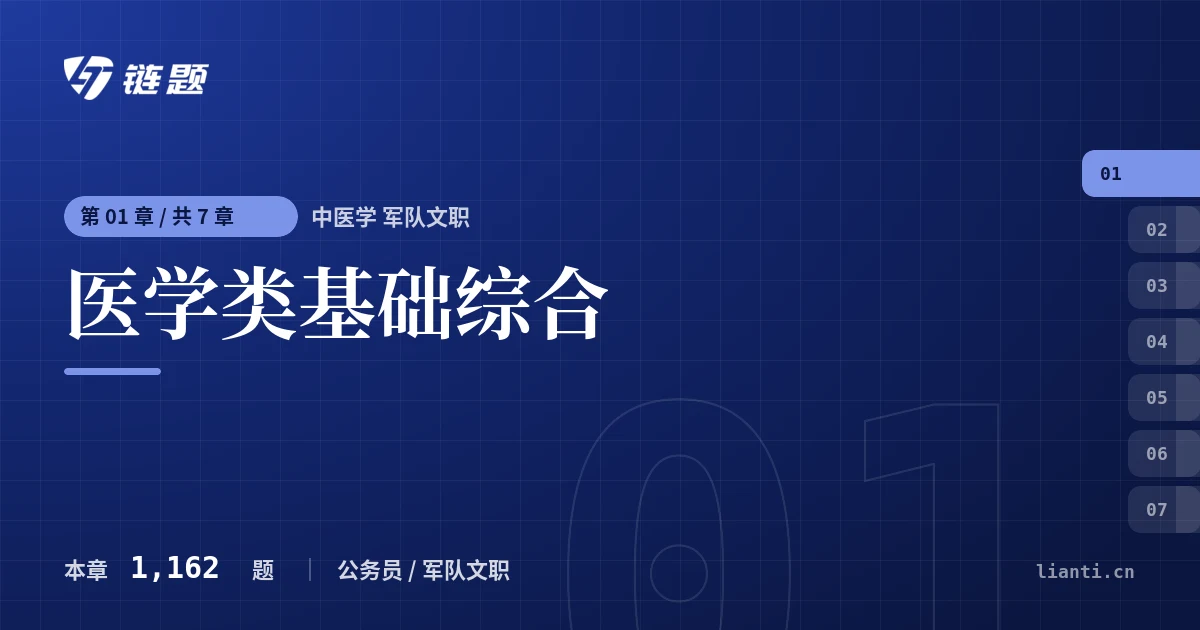 中医学 军队文职 医学类基础综合章节封面