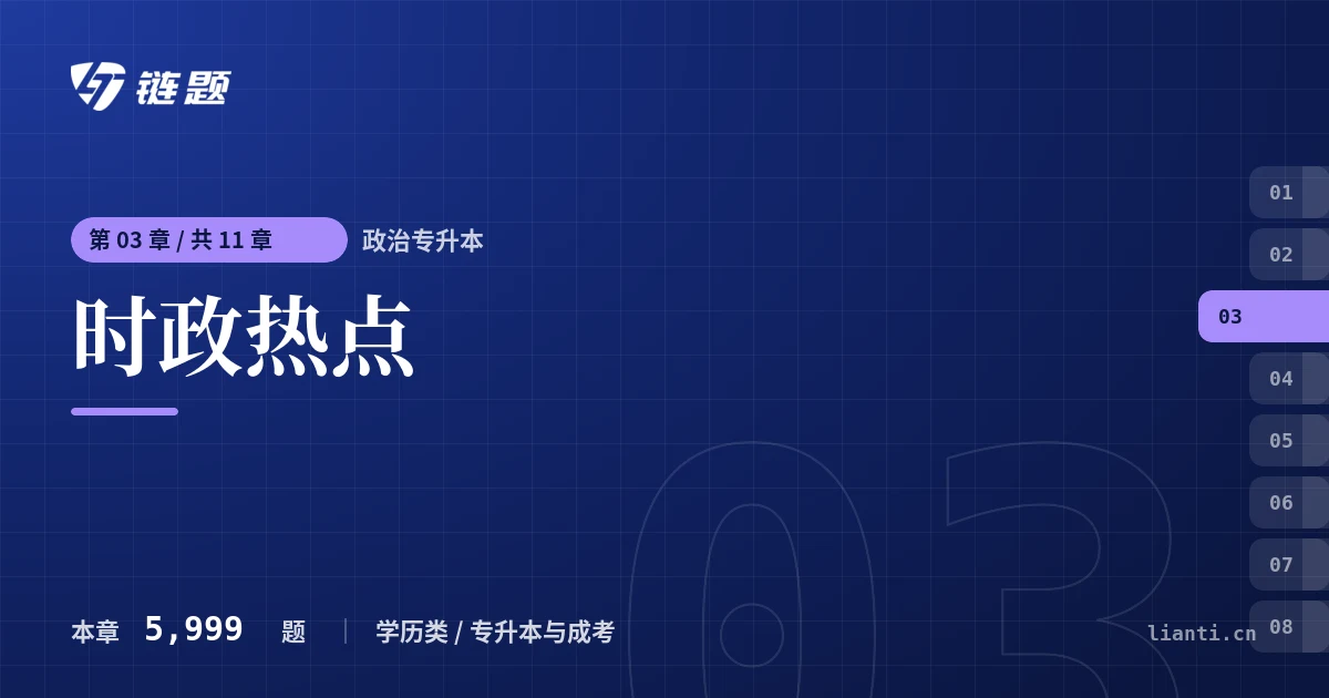 政治专升本 时政热点章节封面