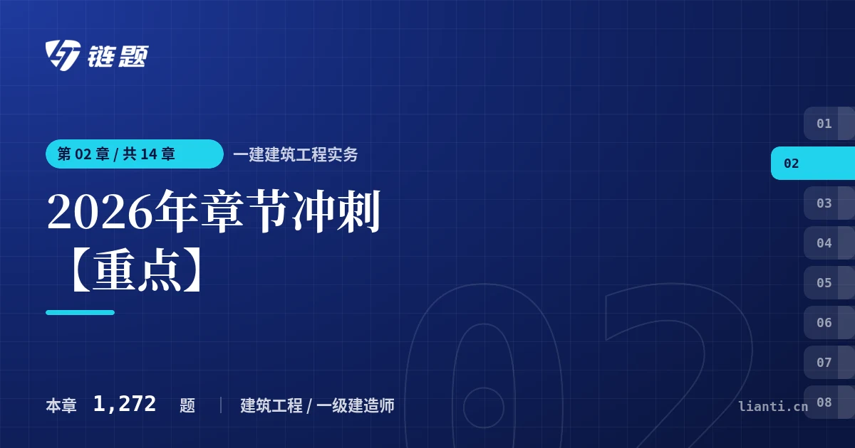 一建建筑工程实务 2026年章节冲刺【重点】章节封面