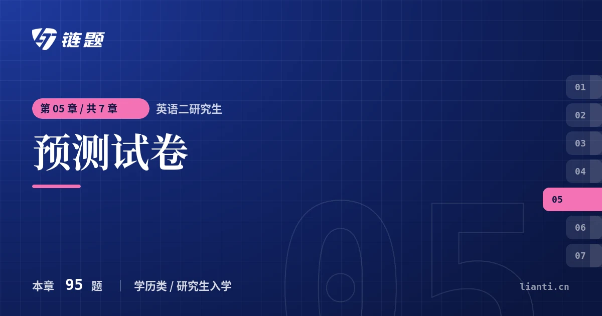 英语二研究生 预测试卷章节封面