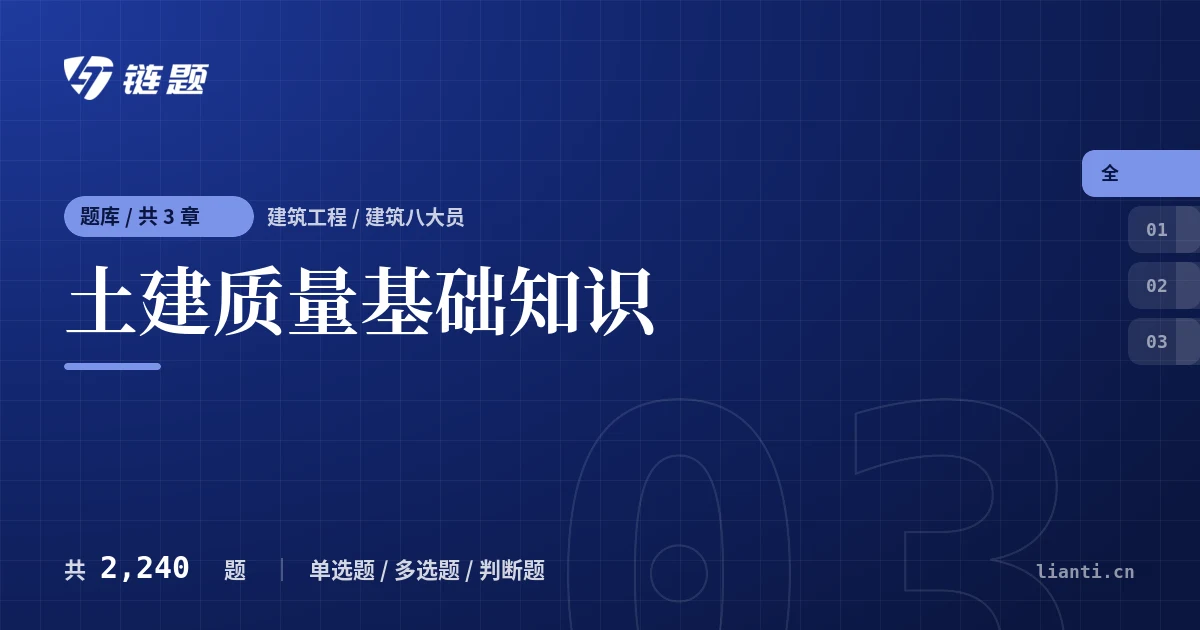 土建质量基础知识题库封面